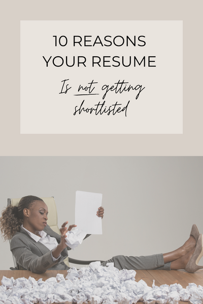 10 reasons your resume isn't getting shortlisted